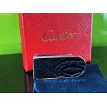 Cartier Paris- Special Edition Leather Monogram Money Clip