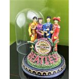The Beatles "Lonely Hearts" Figurine & Glass Dome- Franklin Mint