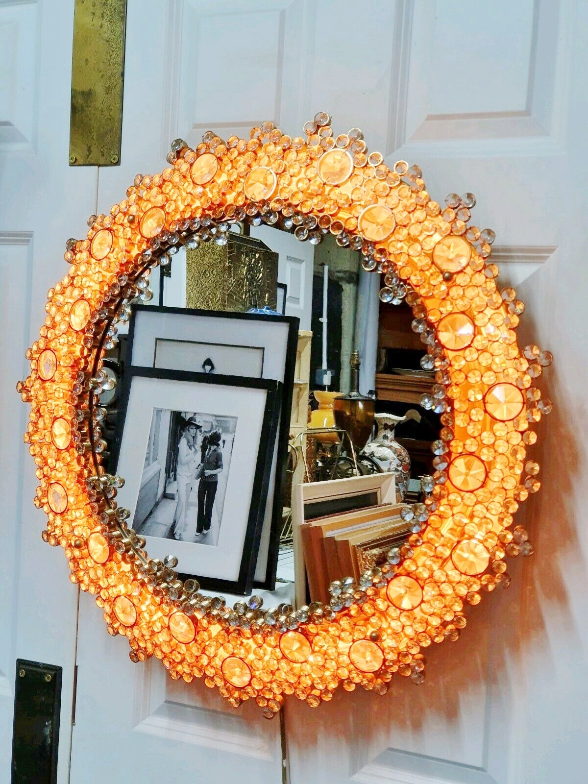 Palwa Original 60`s Vintage Crystal Illuminated Decorative Mirror- - Image 4 of 5