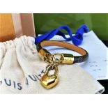 Louis Vuitton Gold & Classic Monogram Crazy In Lock Bracelet