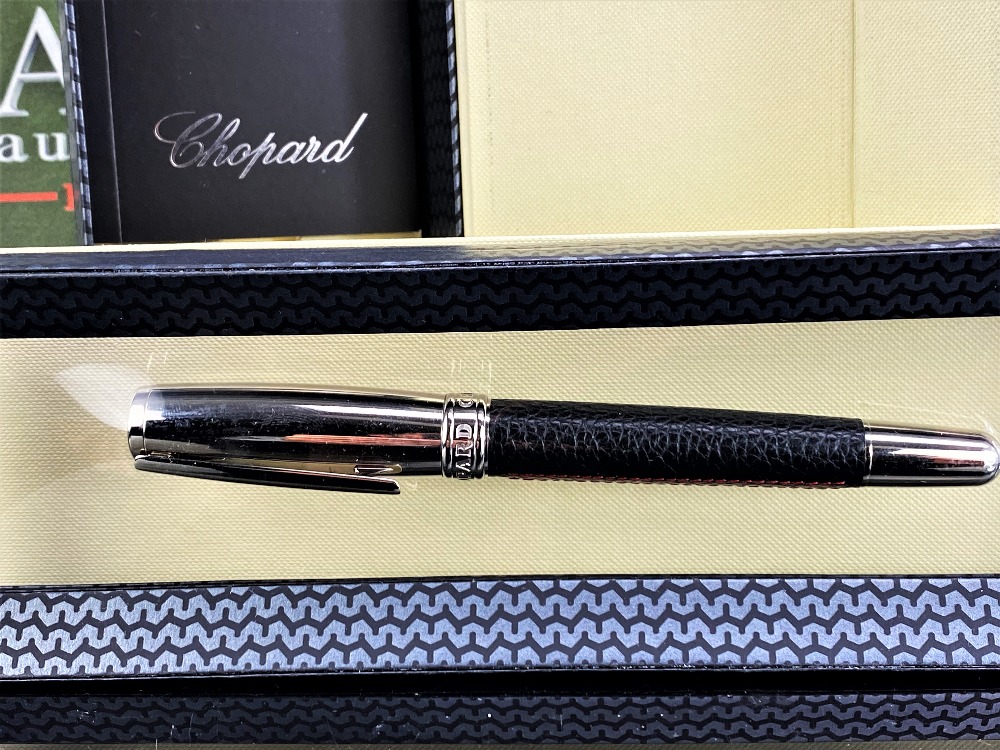 Chopard Ballpoint Racing Silver-Black Red Stitching-Resin Rubber Barrel Ball Pen-New example - Image 3 of 6