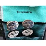 Tiffany Cufflinks Silver 925 - Please Return To Tiffany and Co New York