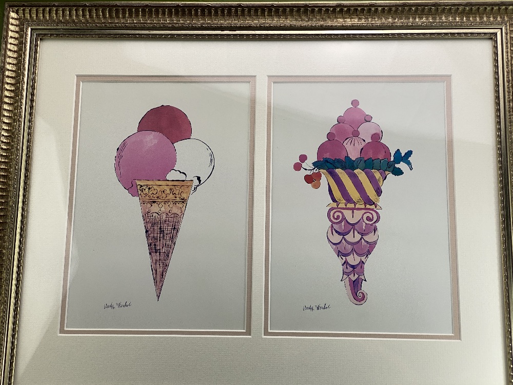 Andy Warhol" Ice Cream Fancy" Pair Lithograph/Framed - Image 2 of 3