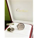 Cartier Sterling Silver Cufflinks "Water Resistant 925" Edition