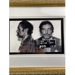 Dennis Hopper-"Easy Rider"-Mugshot-Double Mount-Ornate Framed