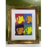 Andy Warhol "Beatles" Lithographic Ltd Edition Numbered Ornate Framed