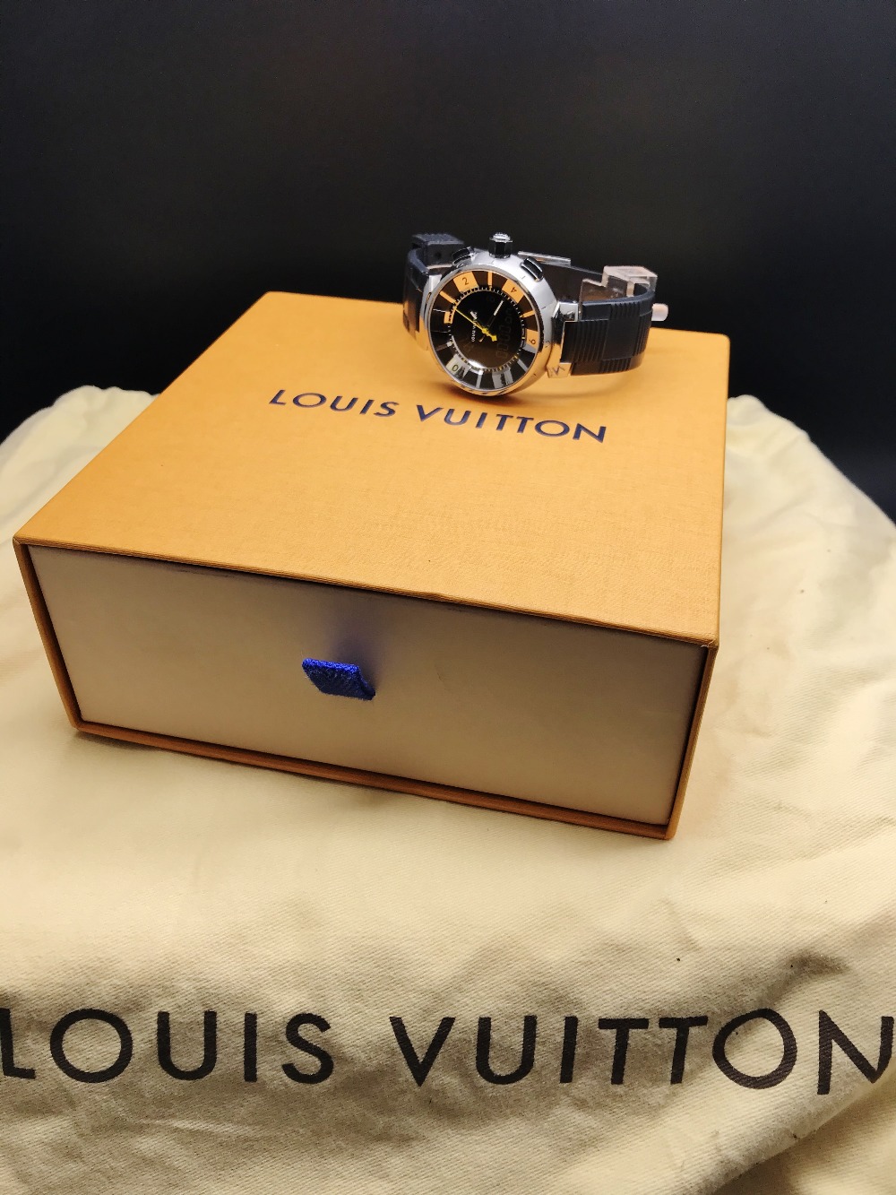 Louis Vuitton Tambour Black Analogue & Digital Edition 41.5MM, Ref Q118F - Image 3 of 4