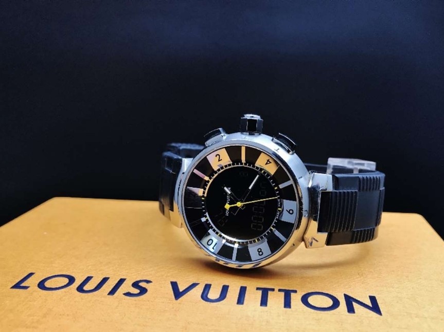 Louis Vuitton Tambour Black Analogue & Digital Edition 41.5MM, Ref Q118F