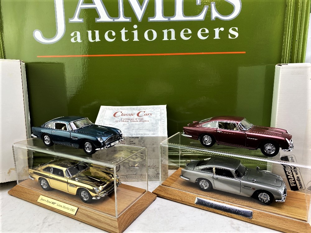 James Bond Aston Martin Collection of Danbury Mint DB5 Complete Set