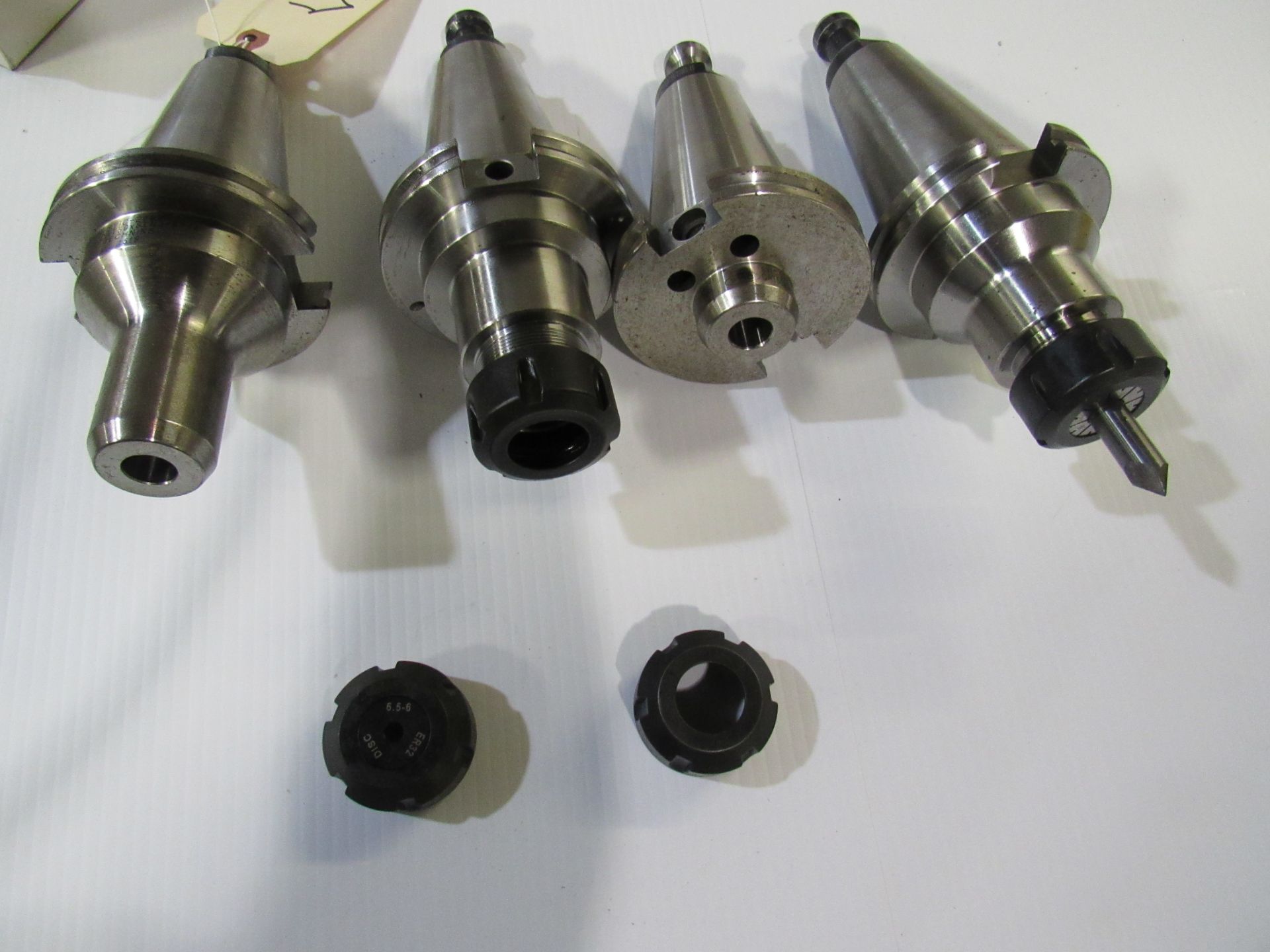 Lot - 4 Cat 50 Tool Holders w/Coolant Nuts (1 w/Tooling) - Image 5 of 5