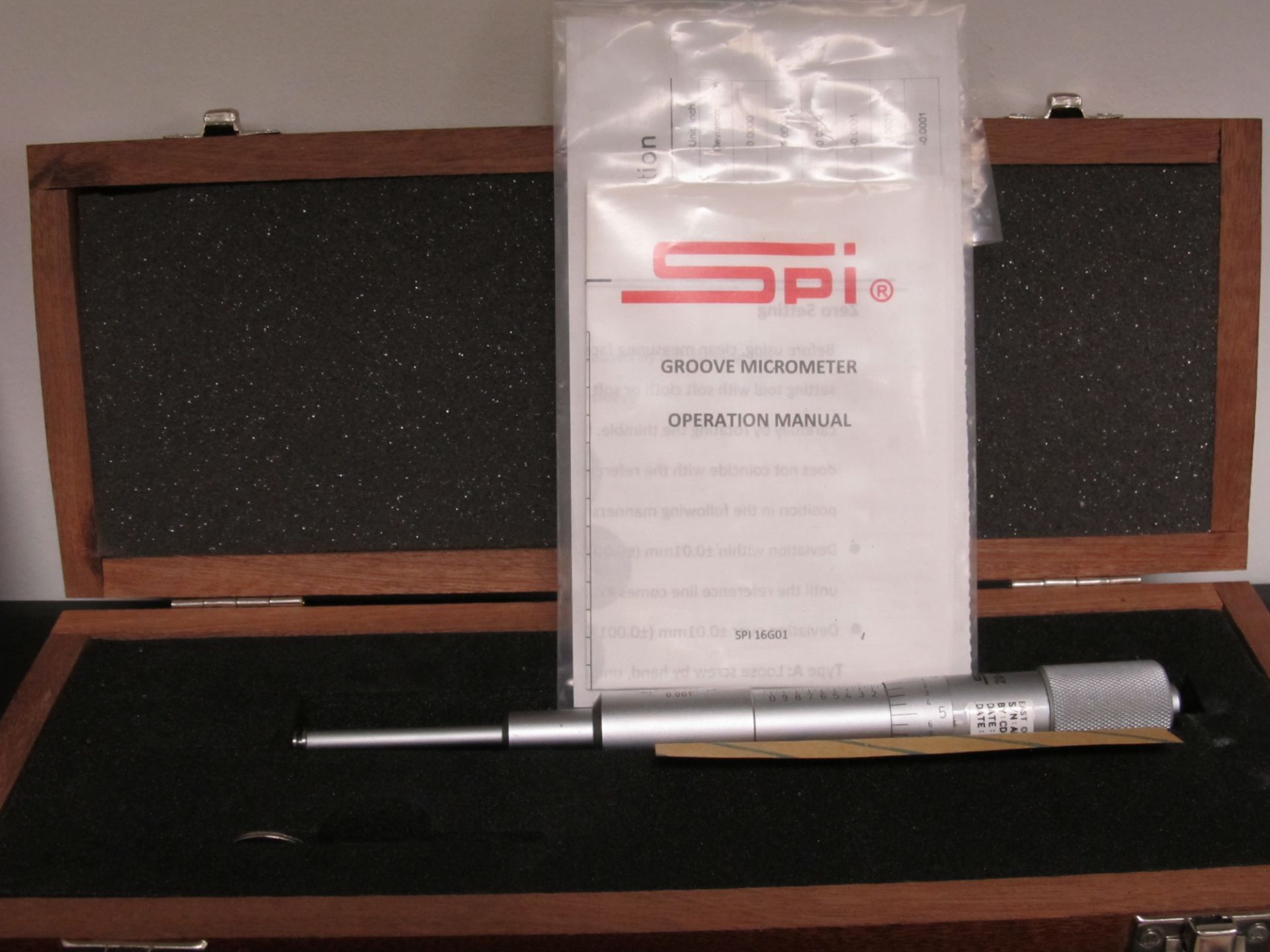 Lot - SPI 1" Dial Bore Gauge & Groove Micrometer, Etc. - Image 3 of 4