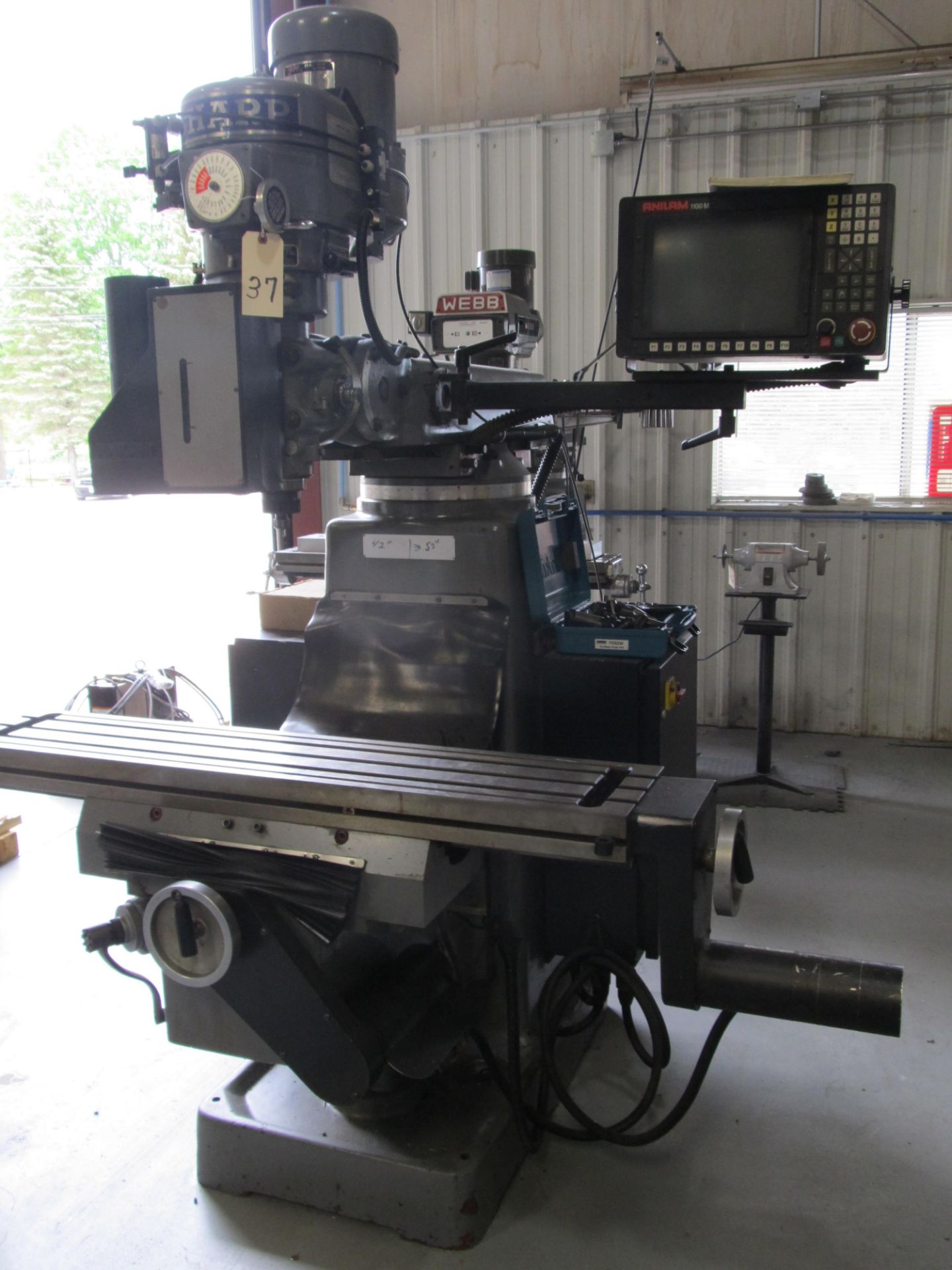 Sharp 3-Axis Milling Machine w/ Knee Type 10" x 50" Table - Image 3 of 8