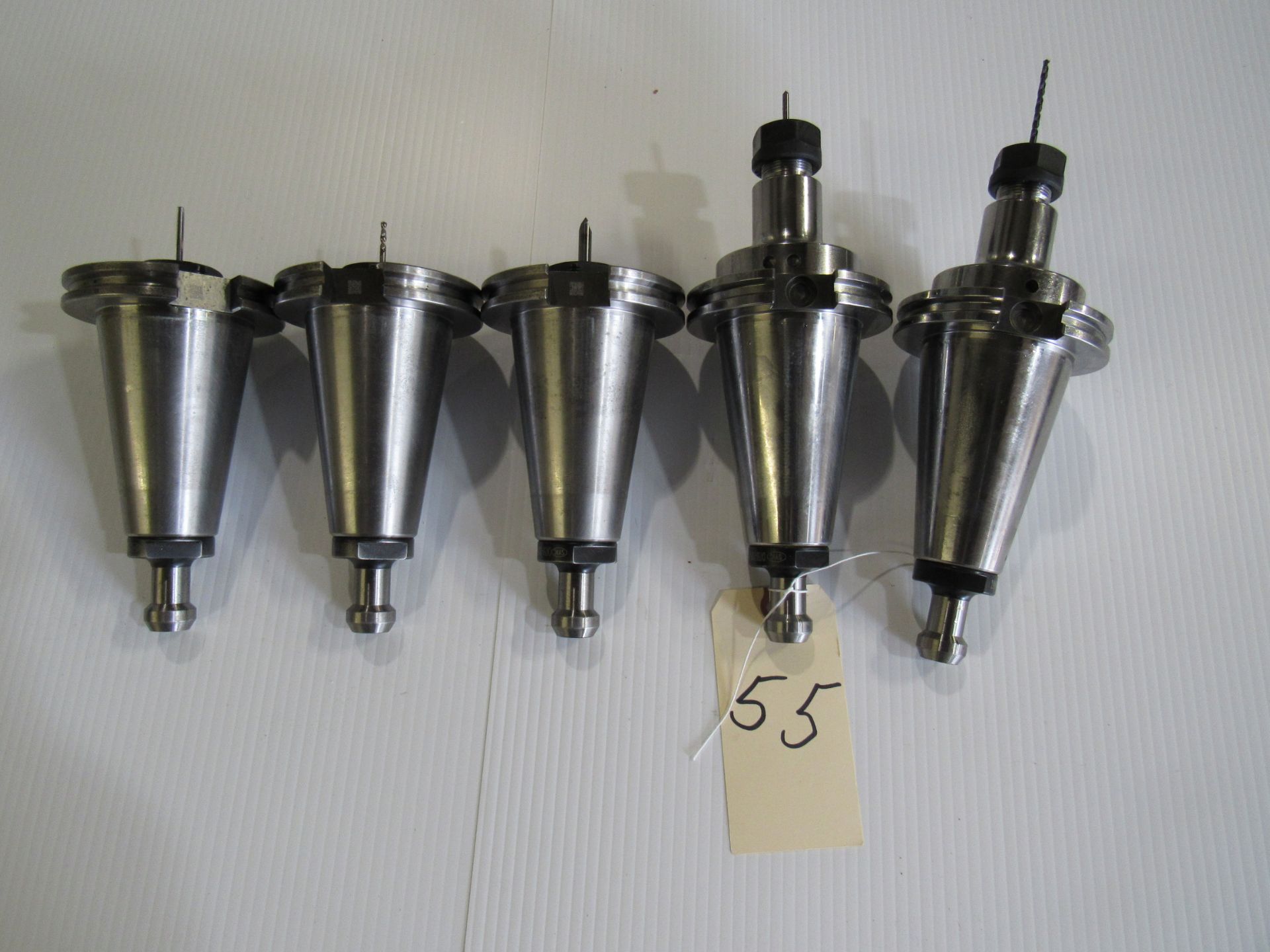 Lot - 5 Cat 50 Tool Holders (w/Tooling)