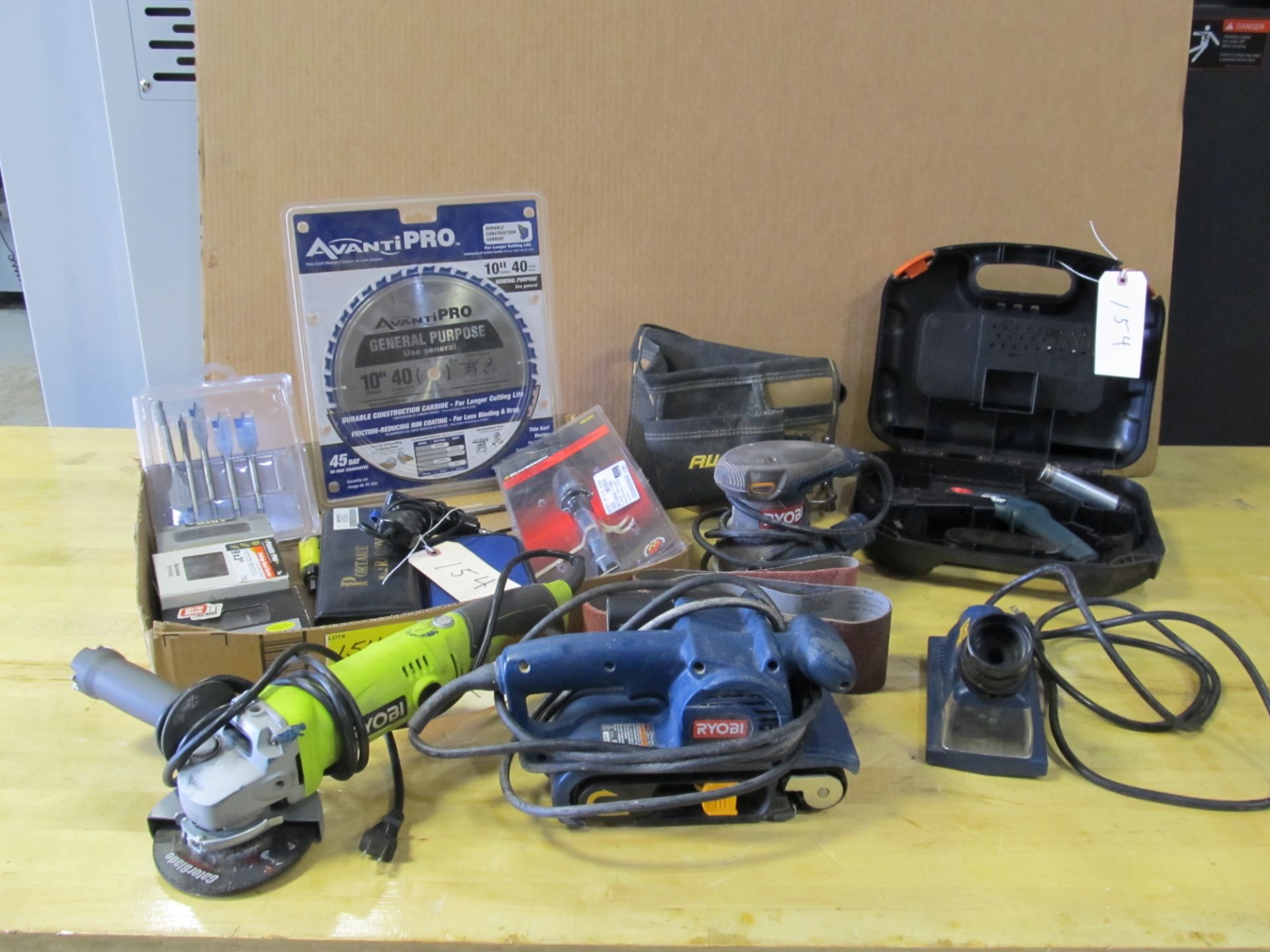 Lot - Box of Power Tools & Box of Misc. Bits, Blades, Etc.