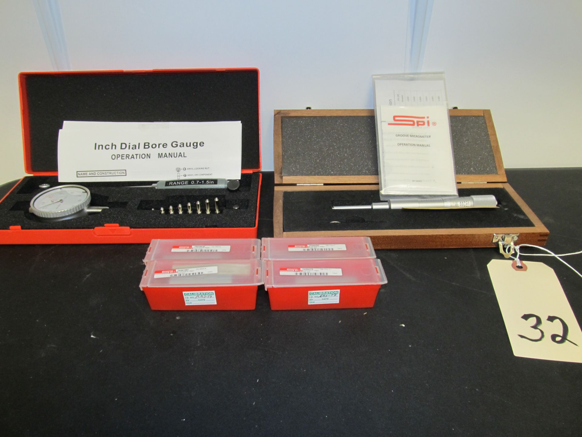 Lot - SPI 1" Dial Bore Gauge & Groove Micrometer, Etc.