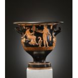 An Apulian Red-Figure Bell-krater with Dionysian scene; attributed to the Painter of Group Karlsruhe