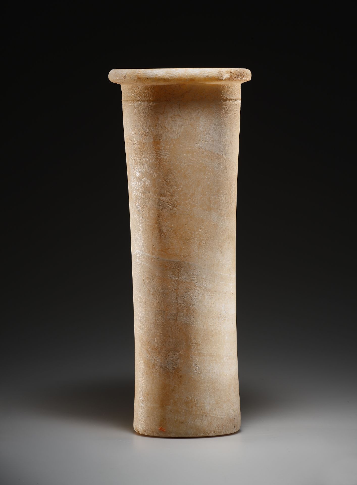 An Egyptian Alabster Cyclindrical Jar