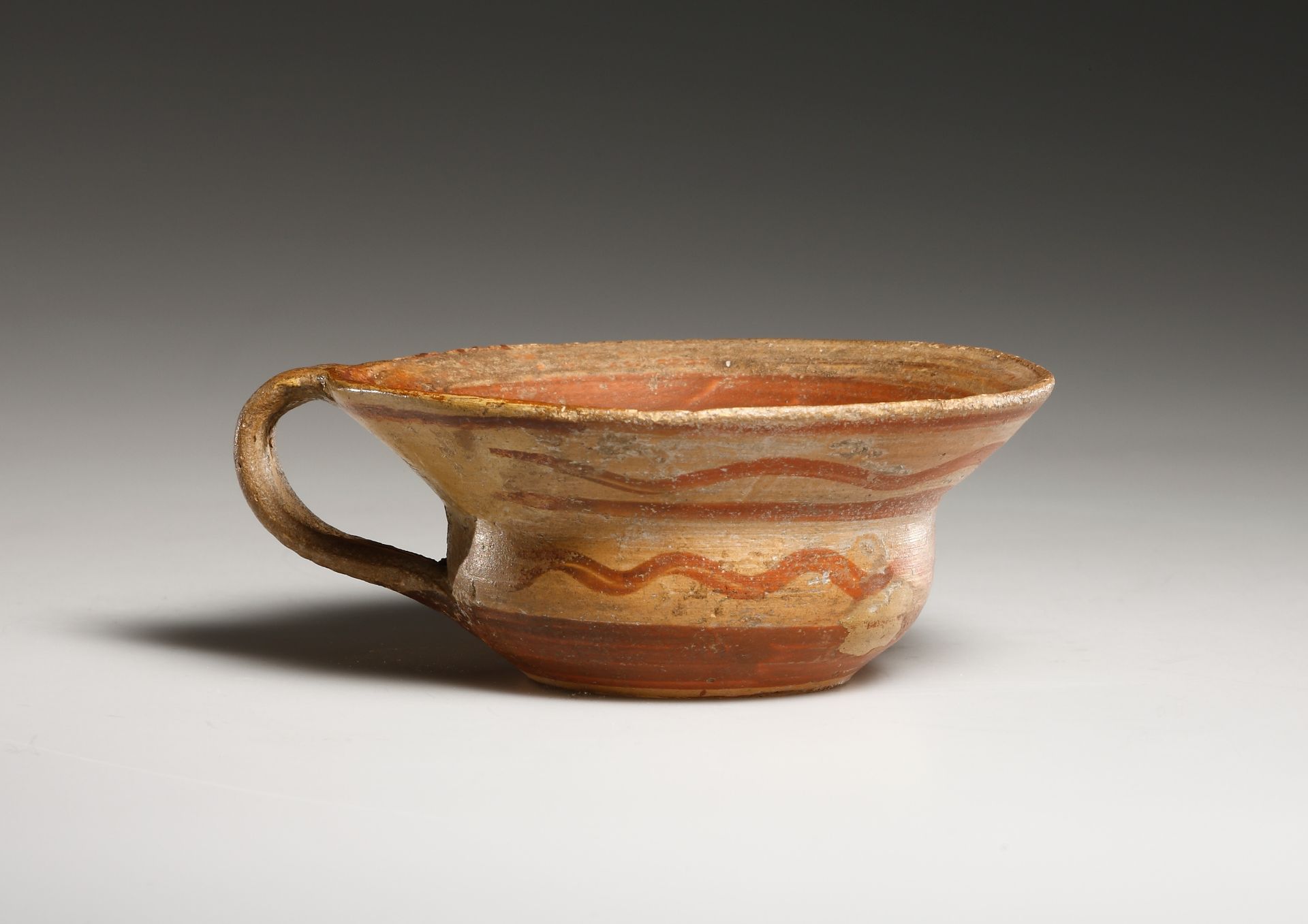 An Early Mycenaean Cup decroated with Wavy Lines