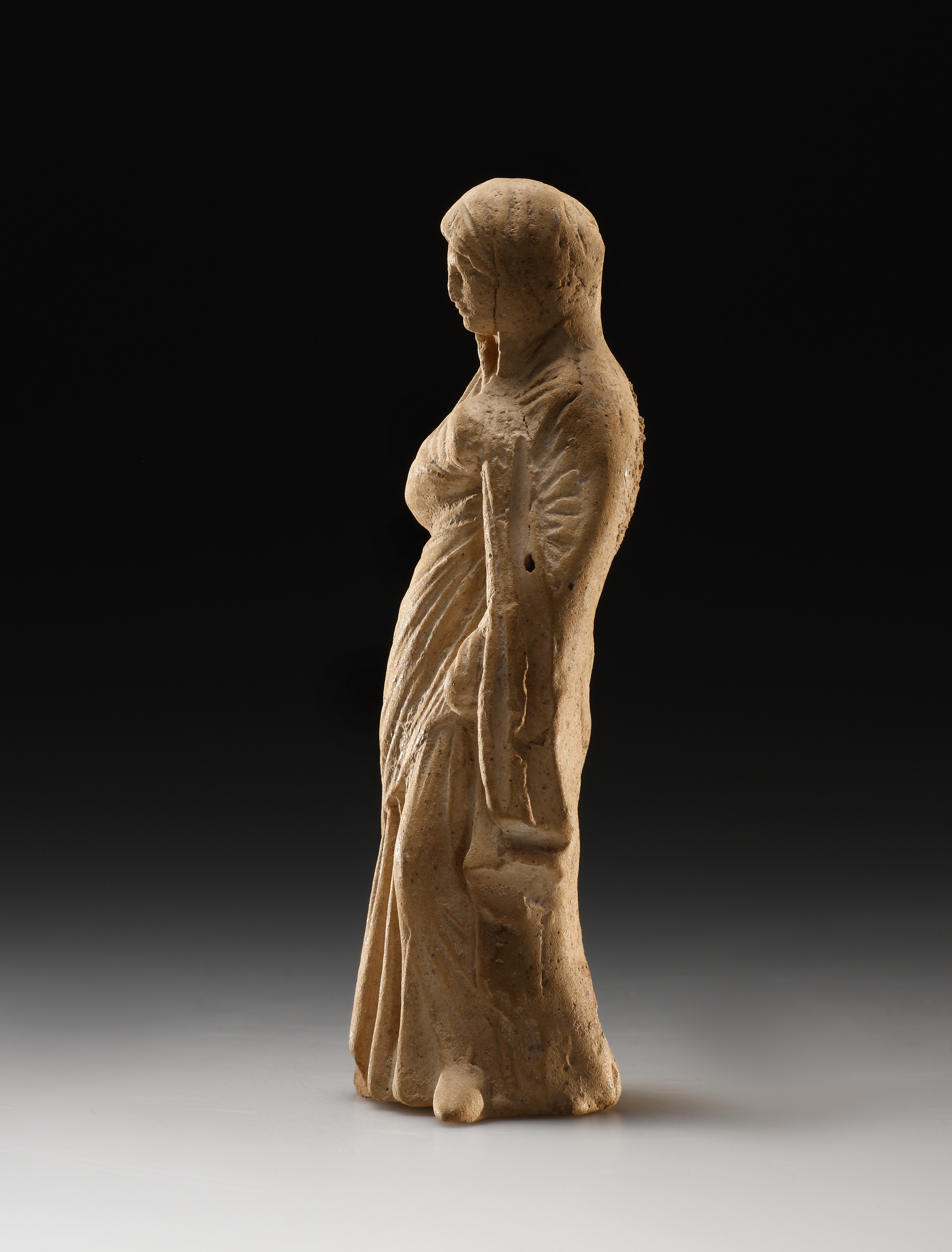 A Small Statuette of a Draped Female - Image 3 of 4