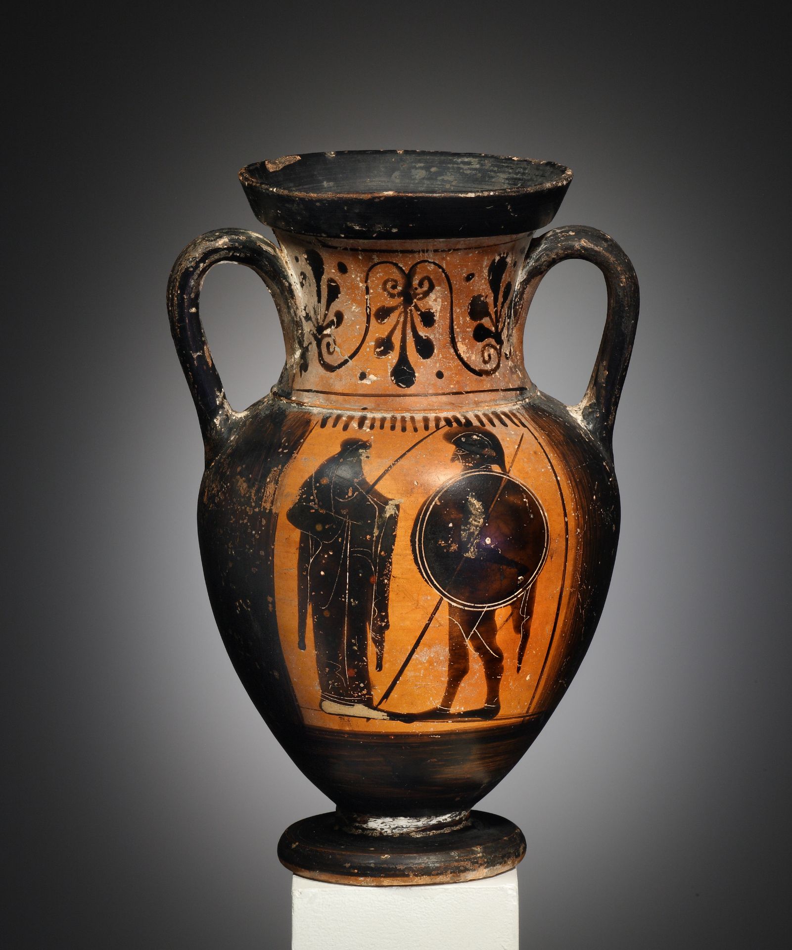 An Attic Black-Figure Amphora with Departure Scenes - Bild 2 aus 2