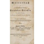 Judaica - - Grolman, F. L. A. von. Wörterbuch der in Teutschland üblichen Spitzbuben-Sprachen, in