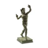 Faunus (Satyr). Standskulptur aus Bronze. Nach der Originalskluptur aus der Casa del Fauno,