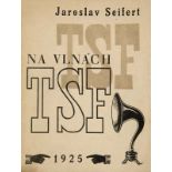 Tschechische Avantgarde - Surrealismus - - Seifert, Jaroslav. Na vlnach TSF. Originalumschlag von