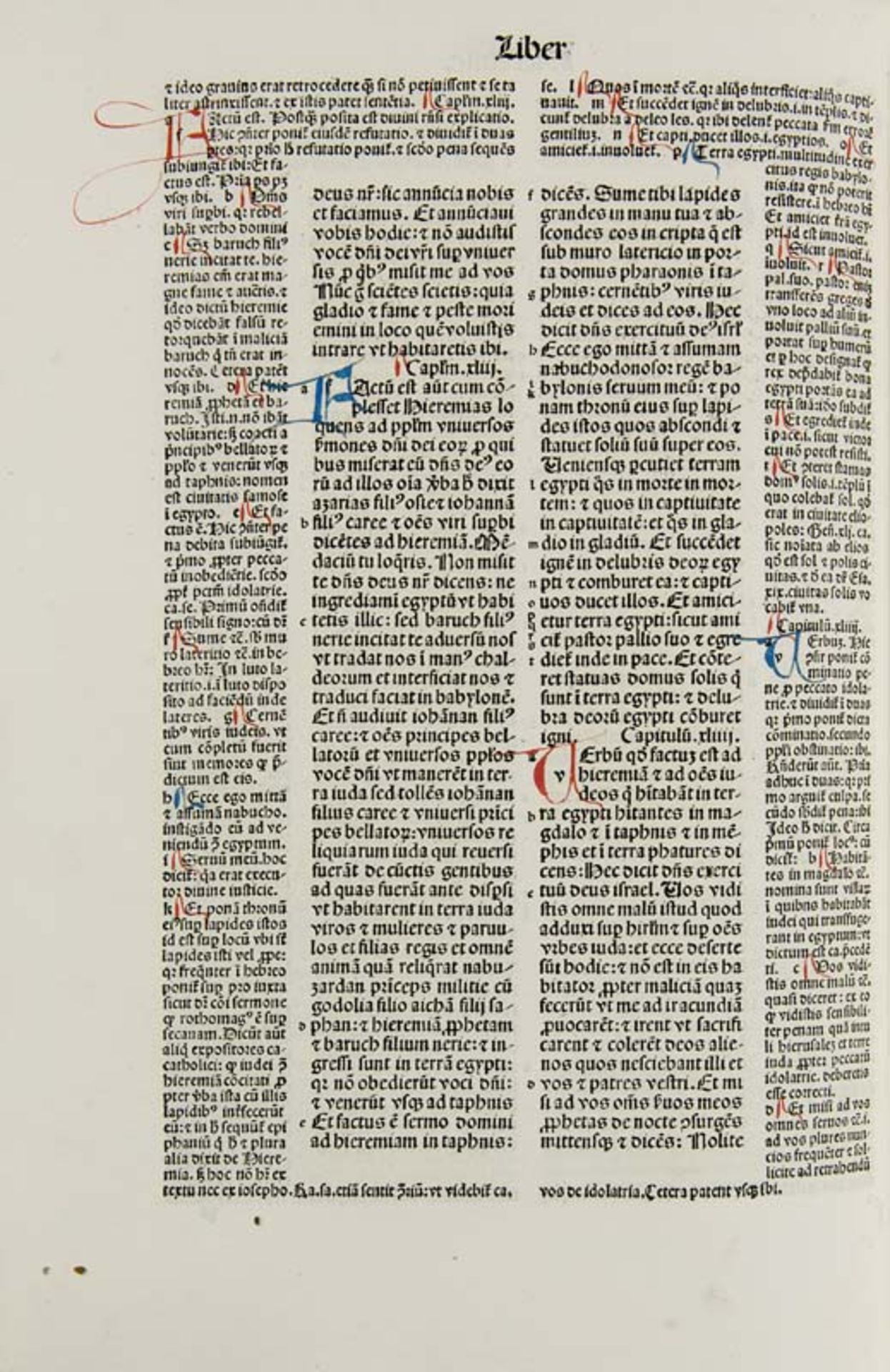 Inkunabeln - - Biblia Latina - Biblia cum Postillis Nicolai de Lyra. Tercia pars. Postilla fratris - Bild 2 aus 2