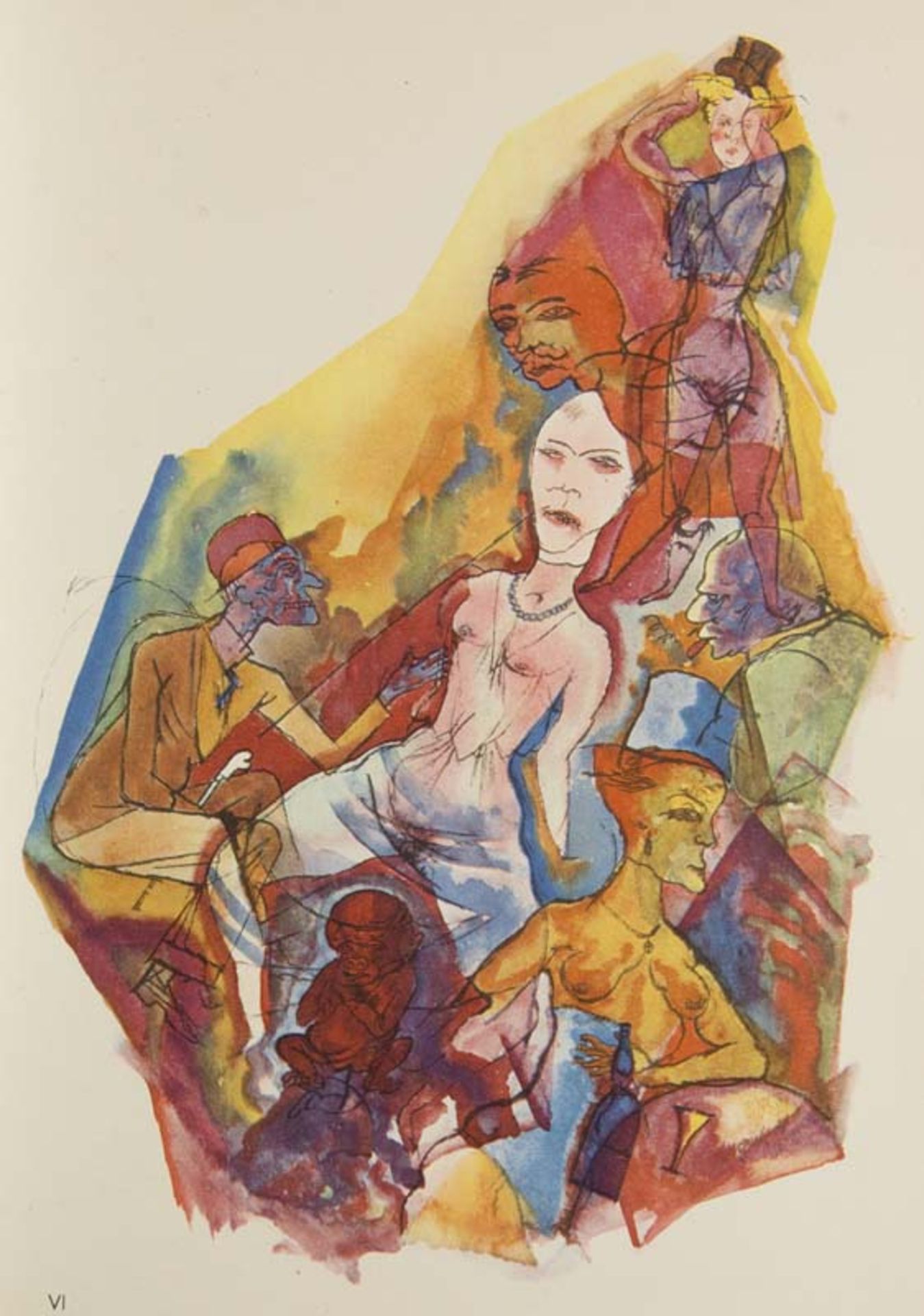 Expressionismus - - Grosz, George. Ecce Homo. Mit 84 Lithographien und 16 farb. Tafeln. Berlin,