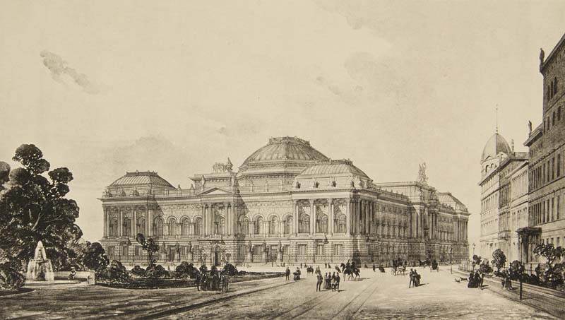 Berlin - - Preisgekroente Entwuerfe zum Reichstagsgebaeude 1882 (= Sammelmappe hervorragender