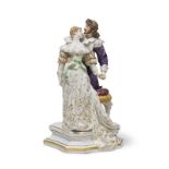 Porzellan - - Meissen. Figurengruppe "Liebespaar". Um 1900. Entwurf von Hugo Spieler, Ausführung