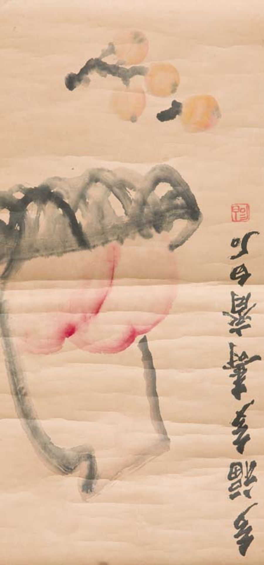 China - - Nach - Qi Baishi. Duo fu duo shou (Glück und langes Leben). Tusche auf Papier mit