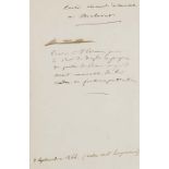 Napoleon III., Kaiser der Franzosen. Eigenhändige Notiz. Paris, 3. Sept. 1866. Halbe S. auf 1 Bl.