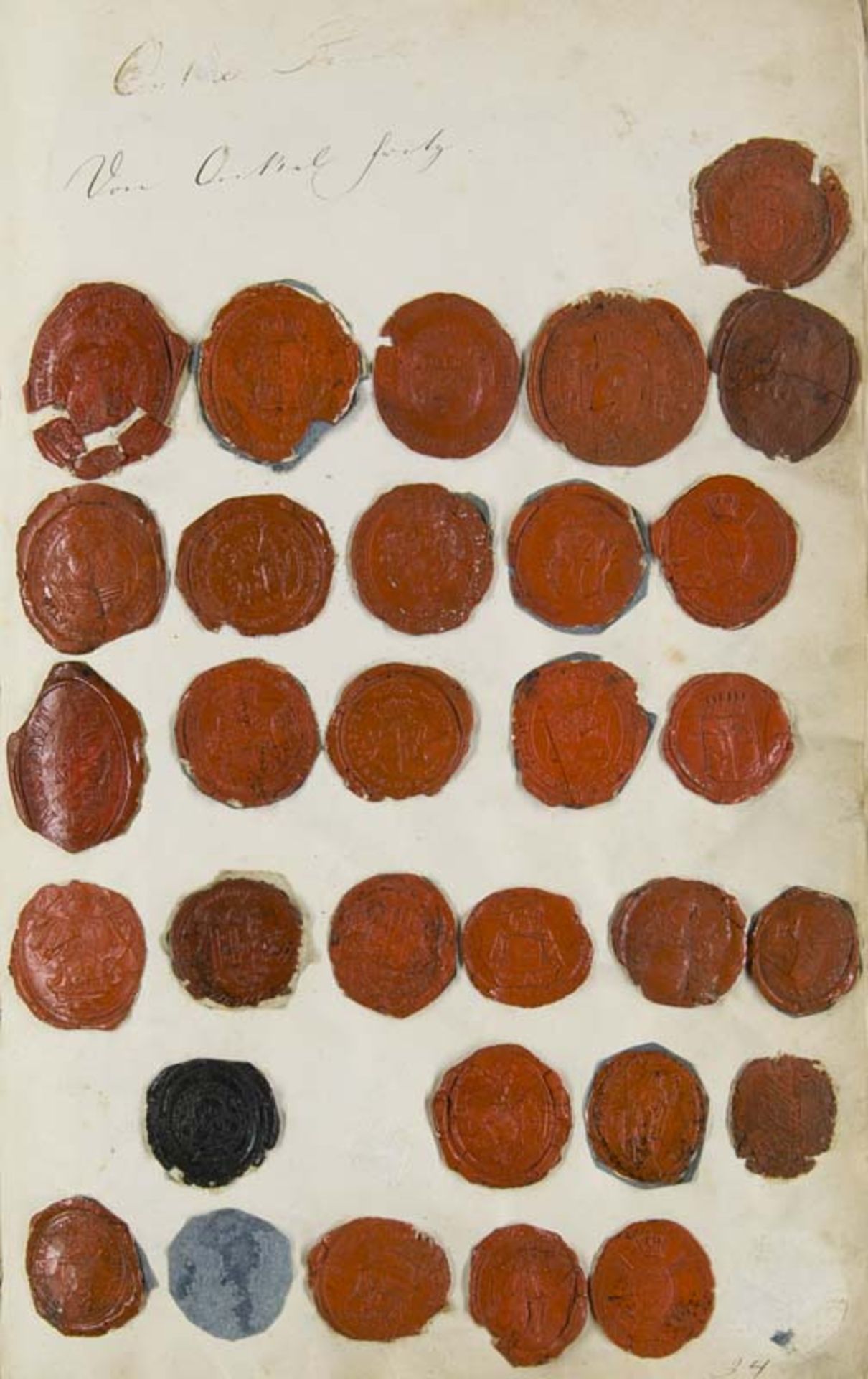 Sphragistik - - Sammlung von ca. 600 Siegeln mehrheitlich aus Nordschlesig meist Amtsstempel aber