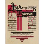 Bauhaus - - Itten, Johannes. Analyse alter Meister. Neun (von zehn) Textblättern und 5 Falttafeln