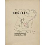 Französische Bibliophilie und Prachteinbände - - Cocteau, Jean. Dessins. Mit einer Originalzeichnung