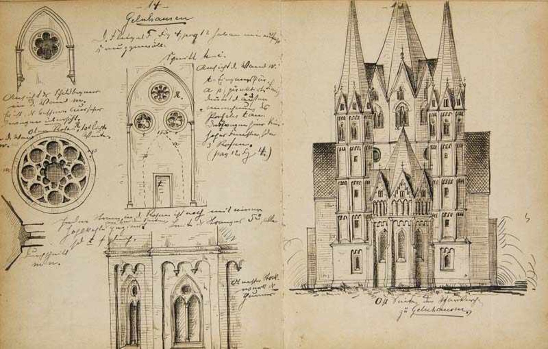 Architektur - Schäfer, Carl - - Erdmann, A. Constructions- und Formenlehre der Gothik. / Der