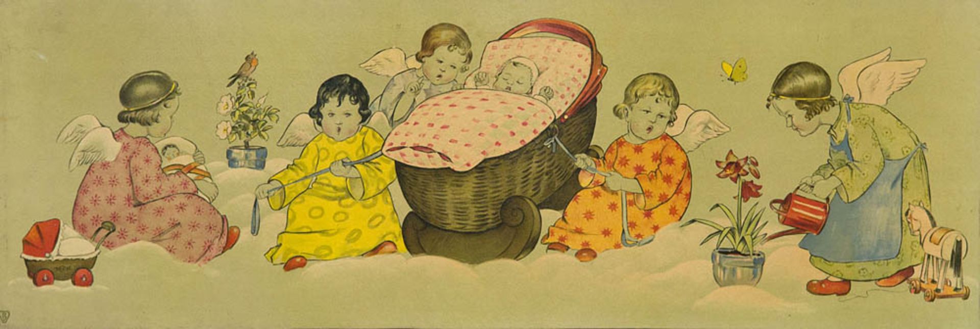 Lang, Hans. Sammlung von 4 Farbdrucken mit Bildern zu Märchen u. Kinderliedern. 1934/35. Format