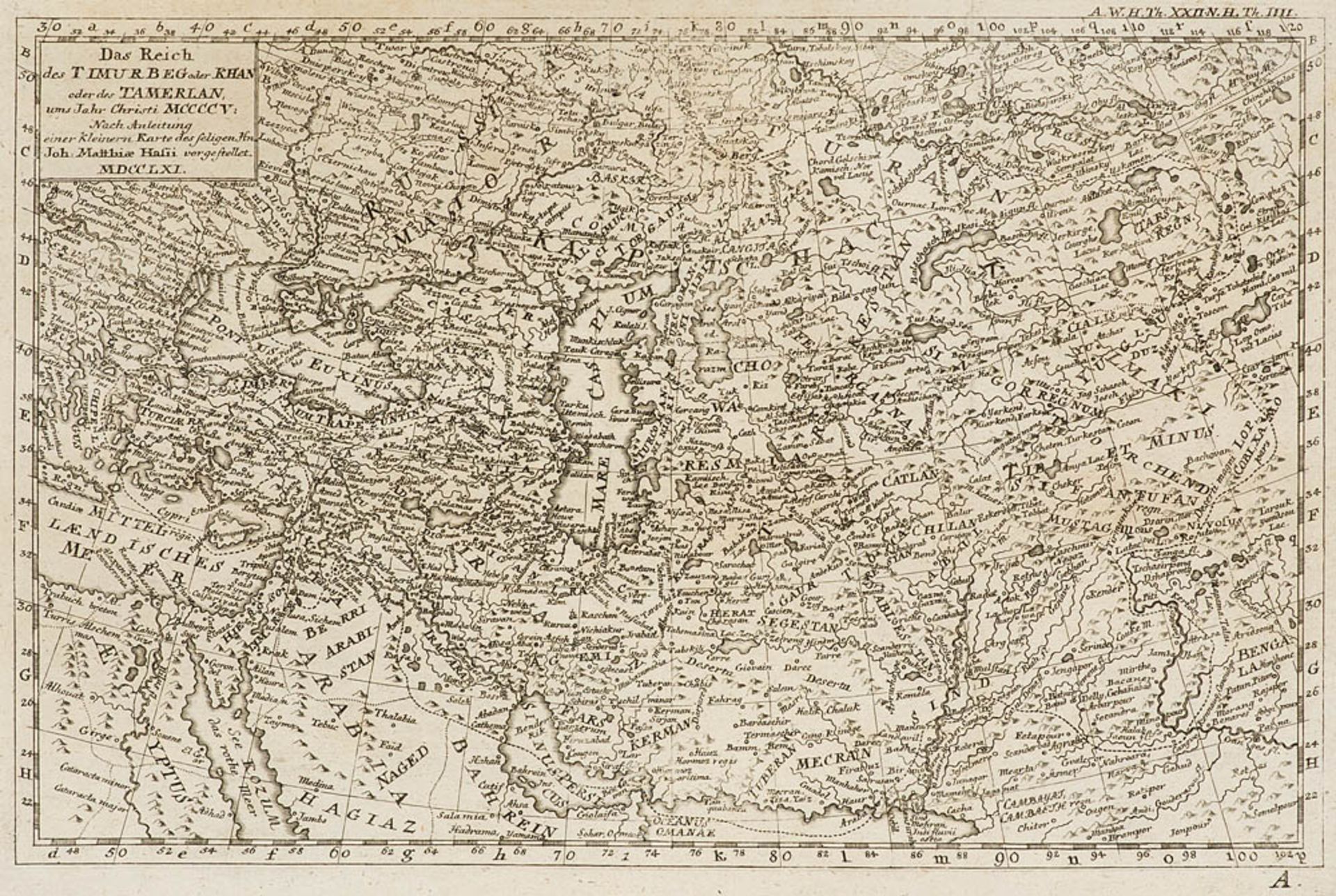 Russland - - Perry, Iohann u.a. Sammlung von 3 Kupferstichkarten. Maße zwischen 24 x 35,5 cm und