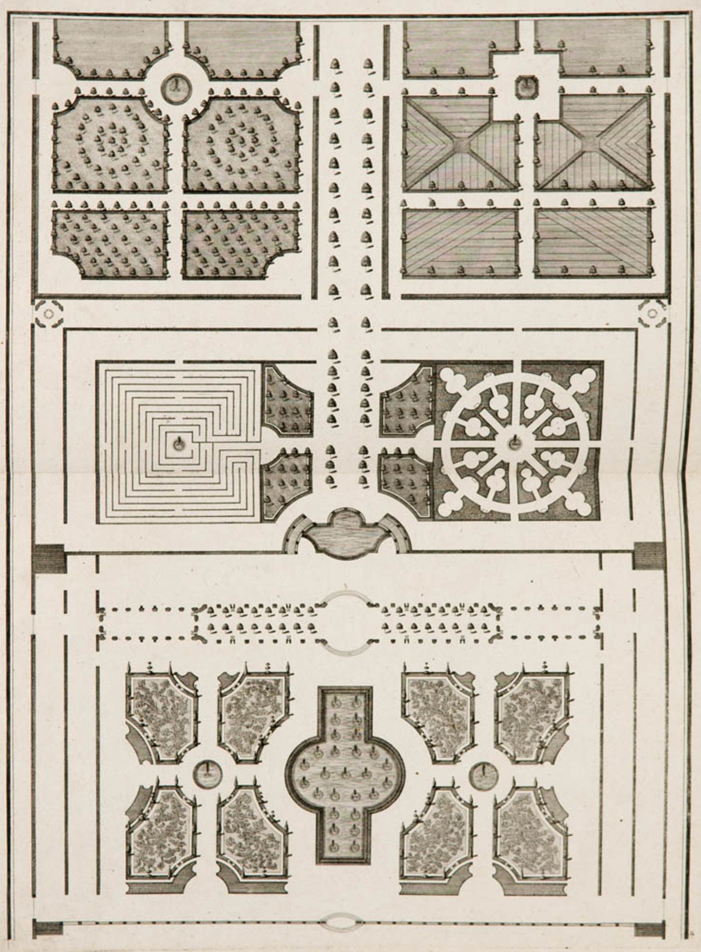 Architektur - Gartenarchitektur - - Frisoni, Donato Giuseppe. Geometrischer Grundriß deß Hertzogl.