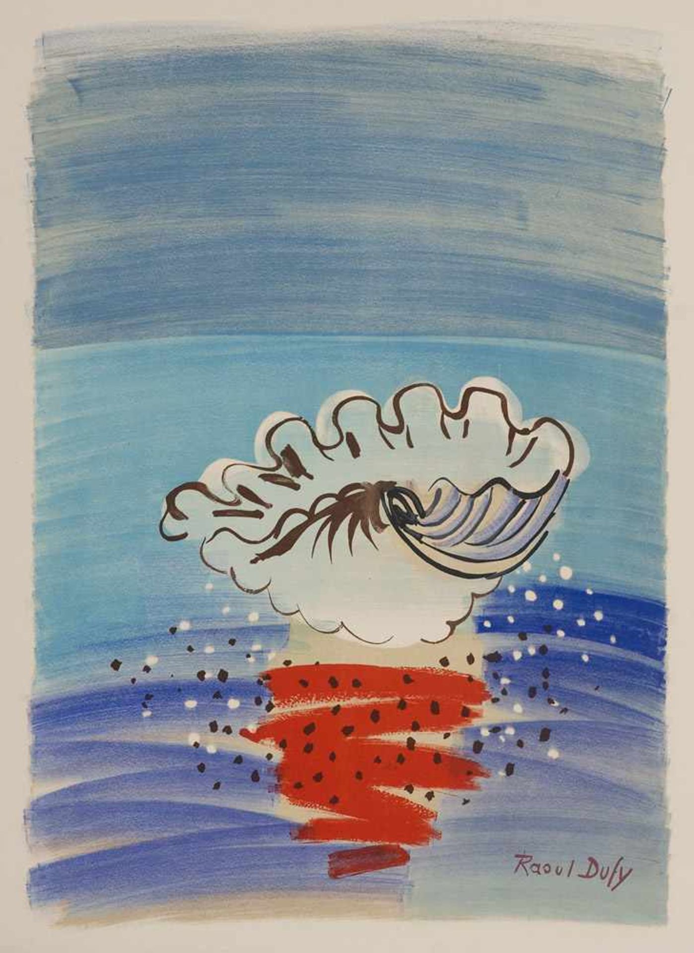 Dufy, Raoul (1877 Le Havre - 1953 Forcalquier)Le Coquillage. 1956. Farblithographie auf