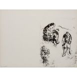 Chagall, Marc (1887 Witebsk - 1985 St. Paul-de-Vence)1 Blatt aus "The Tempest". 1975. Lithographie
