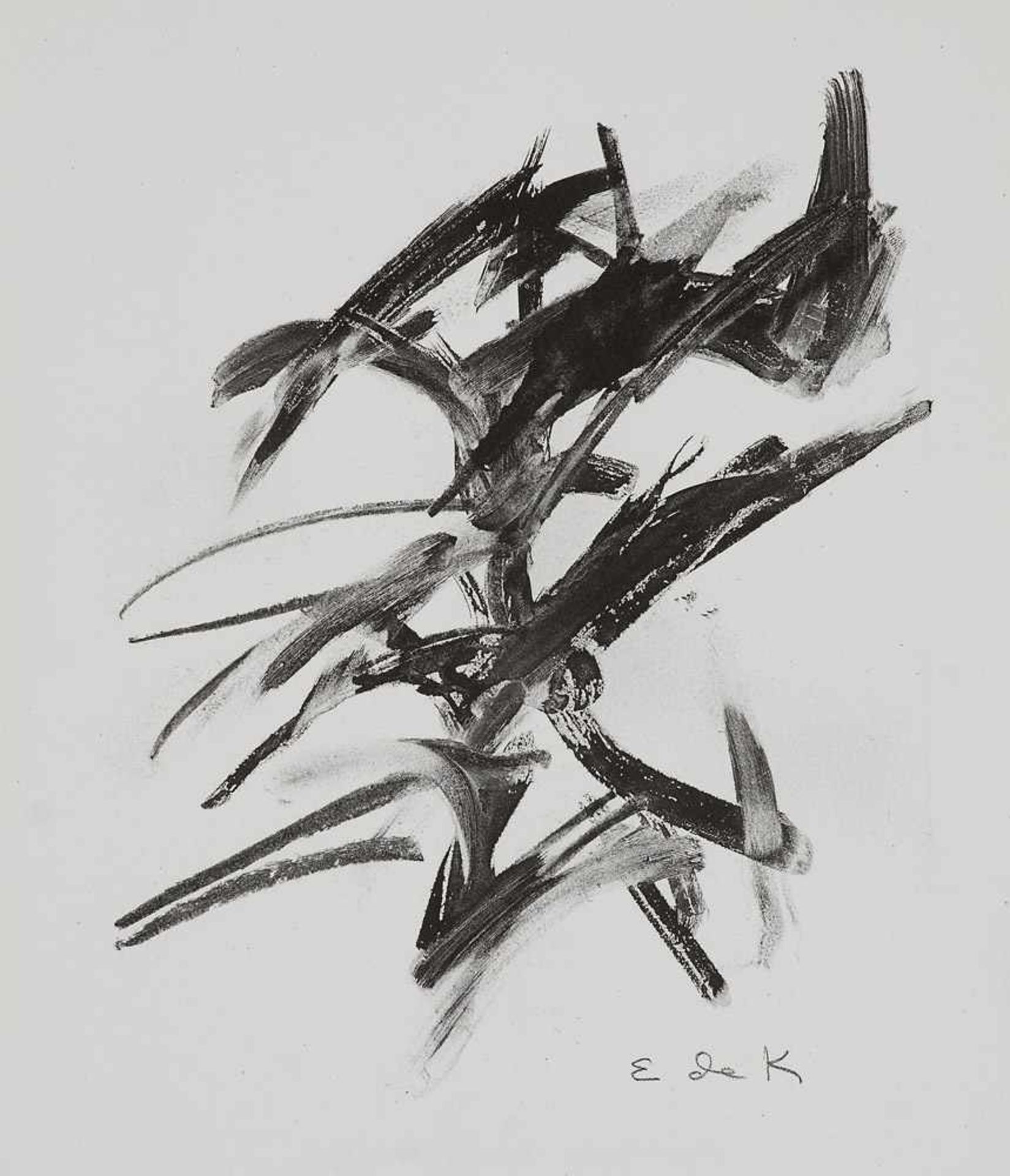 Abstrakter Expressionismus De Kooning, Elaineo.T. Lithographie. 1967. 24 x 18 cm (30,5 x 22,5 cm).