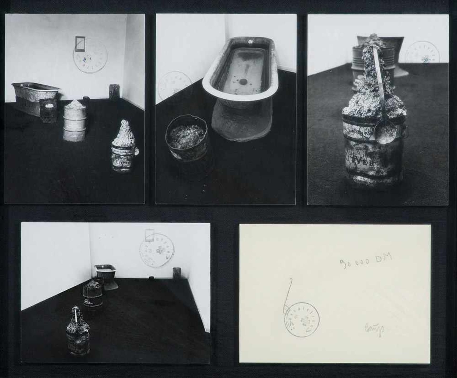 Beuys, Joseph. (1921 Krefeld - 1986 Düsseldorf). Raum: 90000 DM. Unikat. Photodokumentation zur