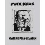 Expressionismus Kaus, Max (1891 - 1977 Berlin)Selbstbildnis. (19)19/76. Holzschnitt auf BFK Rives-