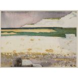 Bartlett, Charles. (1921 - 2014, England). Chalk cliffs. Aquarell über Graphit auf strukturiertem