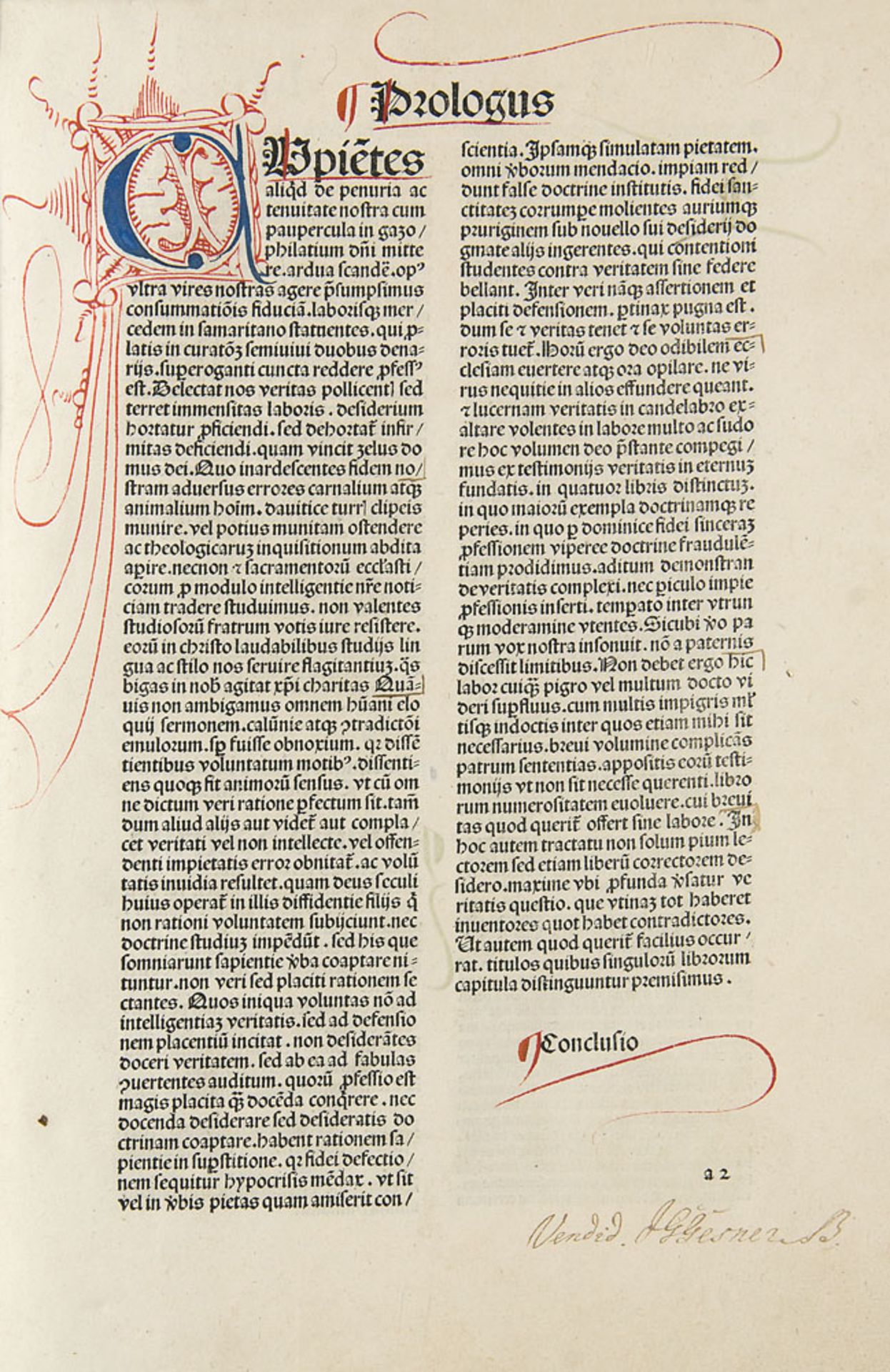 Inkunabeln - - Petrus Lombardus. Sententiarum libri IV cum conclusionibus Henrici de Gorichem et - Bild 3 aus 3