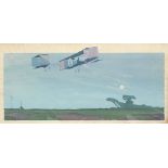 Flugzeuge - - Gamy (d.i. Marguerite Montaut). 2 Pochoir-Lithographien. 1909. 45