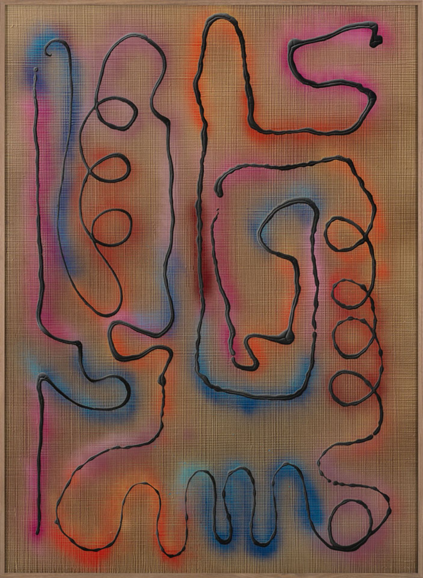 122 - - Stefan Sehler. o. T. 2018. Acryl, Lack hinter Plexiglas. Unikat. 173 cm x 127
