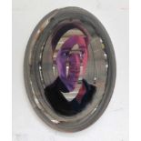 198 - - Dénesh Ghyczy. Purple Selfie. 2020. Öl und Acryl auf Leinwand. 68 x 50 cm.